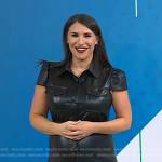 Nora Minno’s black leather shirtdress on Today