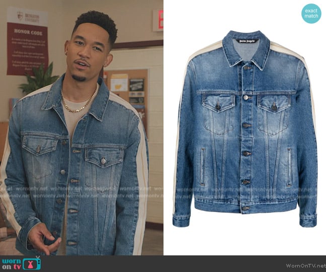 Palm Angels Denim Jacket worn by Damon (Peyton Alex Smith) on All American Homecoming