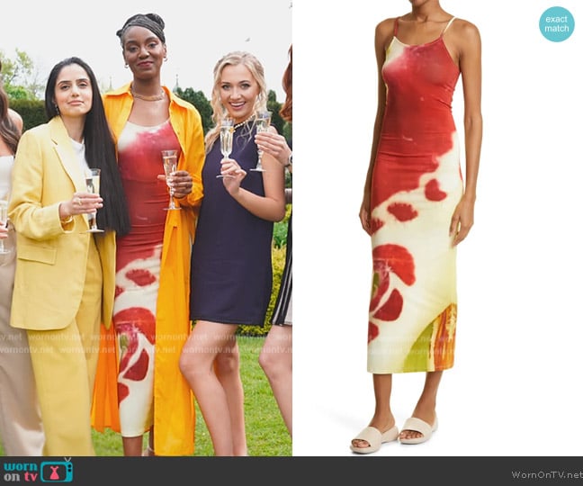 Paloma Wool Blossom Orchid Print Slipdress worn by Princess Blessing (Ozioma Whenu) on You