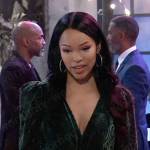 Portia’s green velvet dress on General Hospital