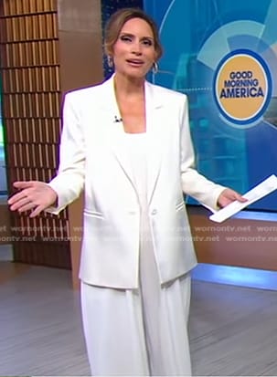 Rhiannon’s white blazer suit on Good Morning America