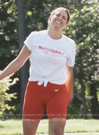 Robyn’s white reasonably shady tee on The Real Housewives of Potomac