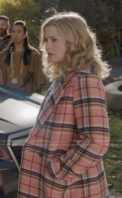 Sam’s coral pink plaid coat on Ghosts
