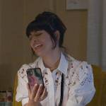 Sam’s white eyelet shirt on Not Dead Yet