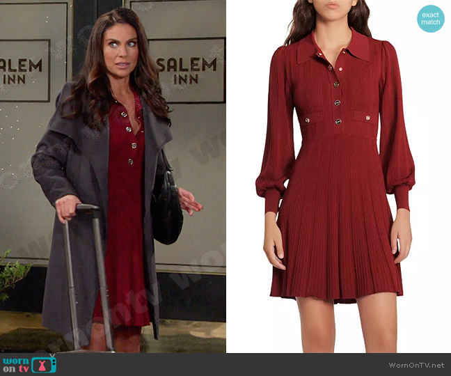 Sandro Lison Short Knit Dress worn by Chloe Lane (Nadia Bjorlin) on Days of our Lives