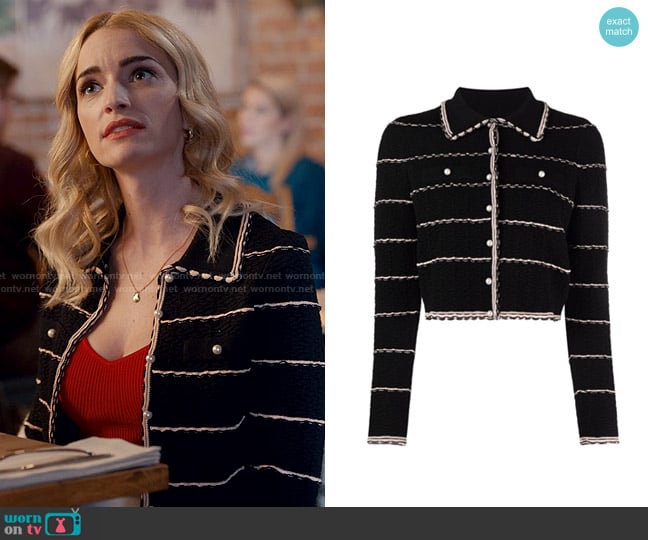 Sandro Infinity Jacket worn by Georgia Miller (Brianne Howey) on Ginny & Georgia