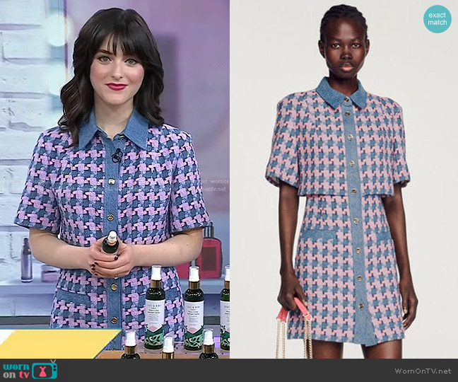 Sandro Tweed Dress worn by Jenna Rosenstein on Today