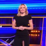 Sara’s black cap sleeve dress on The Chase