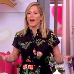 Sara’s black floral print shirtdress on The View