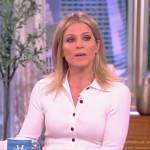 Sara’s white ribbed cardigan on The View