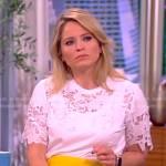 Sara’s white lace tee on The View