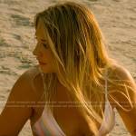 Sarah’s pastel striped bikini top on Outer Banks