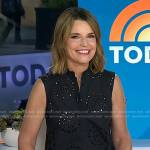 Savannah’s black eyelet sleeveless top on Today
