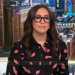 Savannah’s black lip print shirt on NBC News Daily