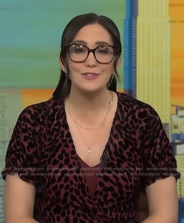 Savannah’s brown animal print dress on NBC News