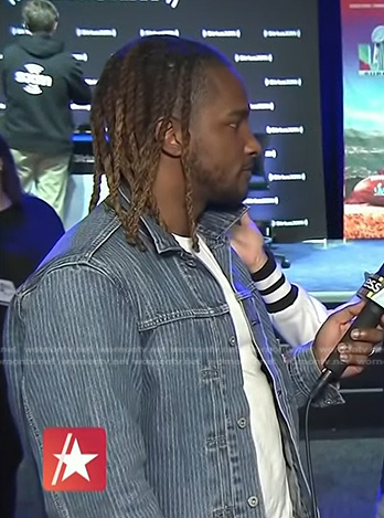 Scott’s striped denim jacket on Access Hollywood