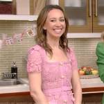 Shannon Dohery’s pink lace dress on Live with Kelly and Ryan