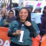 Sheinelle’s green Philadelphia Eagles jersey on Today
