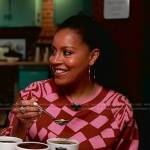 Sheinelle’s pink geometric sweater on Today