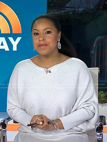 Sheinelle’s ribbed dolman sleeve sweater on Today