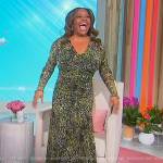 Sherri’s green floral ruched dress on Sherri
