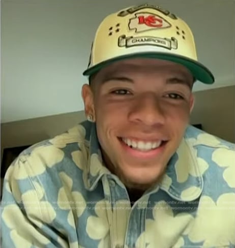 Skyy Moore’s blue floral denim shirt on Today