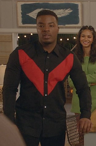 Spencer’s black and red shirt on All American