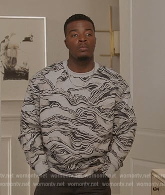 Spencer’s marble print sweatshirt on All American