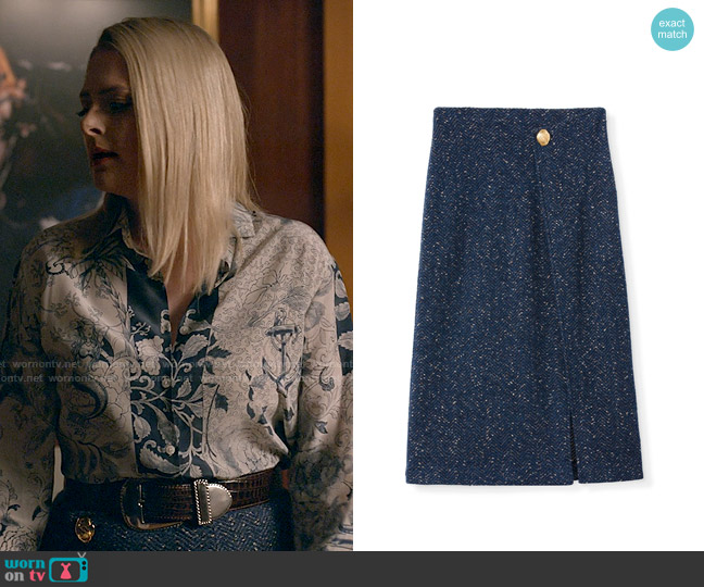 St John Donegal Tweed Skirt worn by Lexi (Lauren Ash) on Not Dead Yet