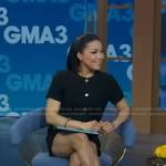 Stephanie’s black short sleeve romper on Good Morning America