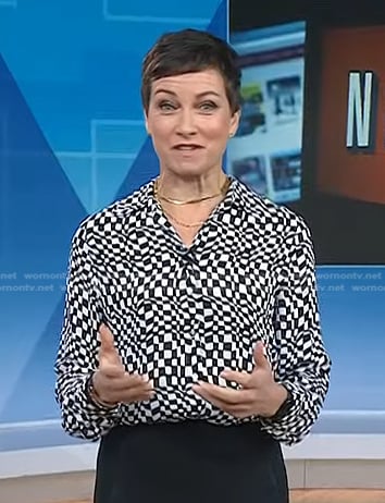Stephanie’s checkered blouse on Today