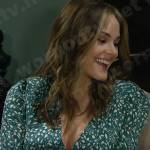 Stephanie’s green speckled dress on Days of our Lives