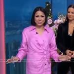 Stephanie’s pink shirtdress on Good Morning America