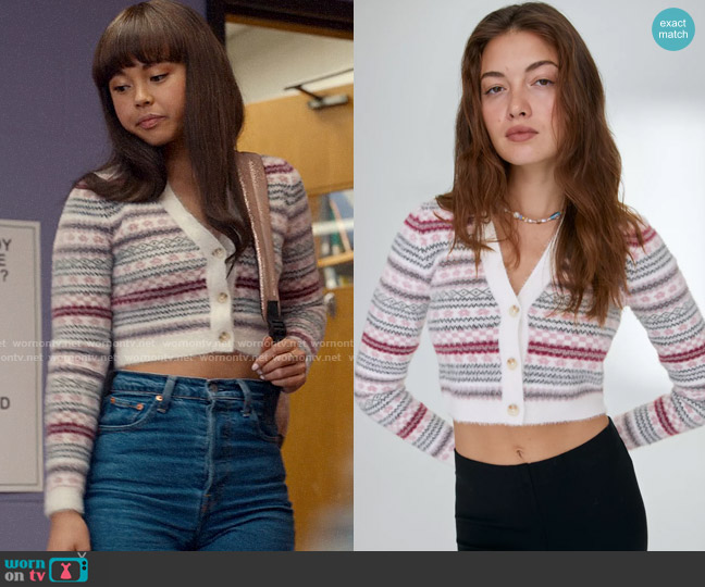 Sunday Best Reese Cardigan worn by Norah (Chelsea Clark) on Ginny & Georgia