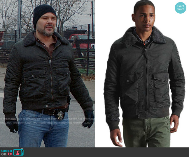Superdry Hercules Bomber Jacket worn by Adam Ruzek (Patrick John Flueger) on Chicago PD