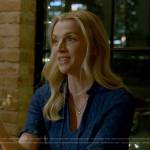 Sylvie’s blue knit top on Chicago Fire