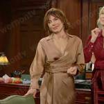 Taylor’s satin wrap dress on The Bold and the Beautiful