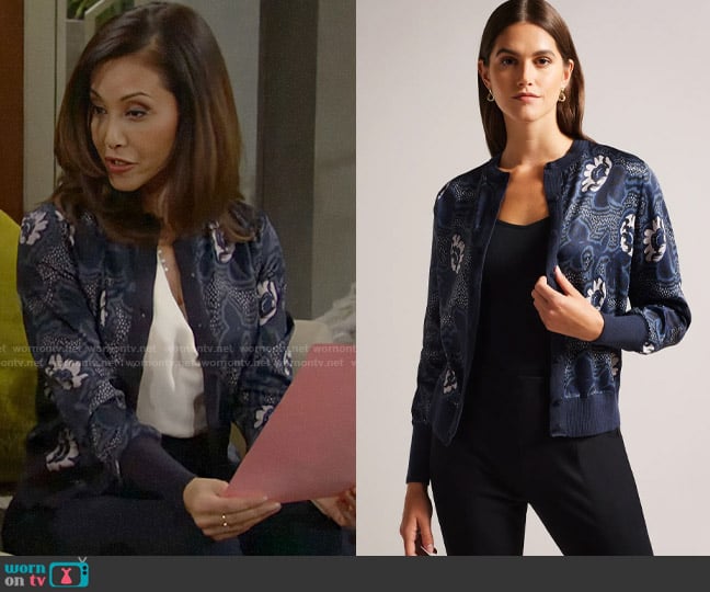 Ted Baker Ryviad Cardigan worn by Li Finnegan (Naomi Matsuda) on The Bold and the Beautiful