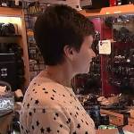 Stephanie’s white star print sweater on Today