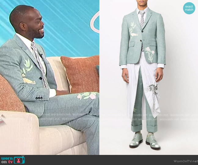 Thom Browne Applique detail Single Breasted Blazer worn by William Jackson Harper on Sherri
