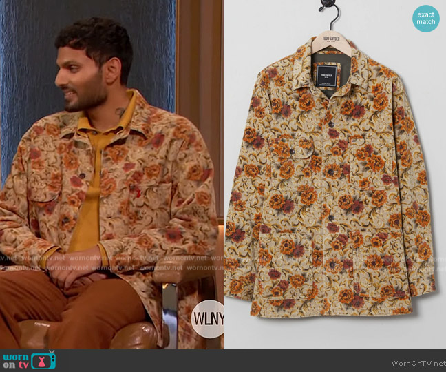 Todd Snyder Japanese Corduroy Barn Jacket in Cream Floral