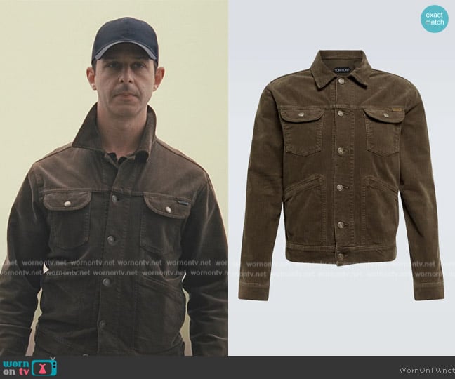 Tom Ford Corduroy Jacket worn by Kendall Roy (Jeremy Strong) on Succession