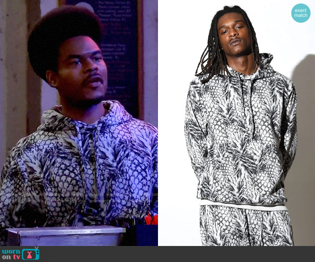 TWENTY Montreal Pineapple Hyper Reality Hoodie worn by Carter (Julian Gant) on Call Me Kat