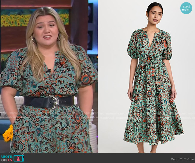 Ulla Johnson Olina Dress worn by Kelly Clarkson on The Kelly Clarkson Show