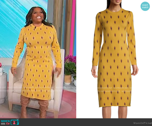 Undra Celeste Unapologetic Presence Tribal Dot Jacquard Dress worn by Sherri Shepherd on Sherri