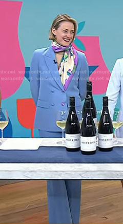 Vanessa Price’s blue double breasted blazer and pants on Today