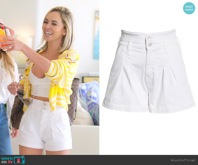 Veronica Beard Jaylen Pleated High Waist Shorts worn by Nicole Martin (Nicole Martin) on The Real Housewives of Miami
