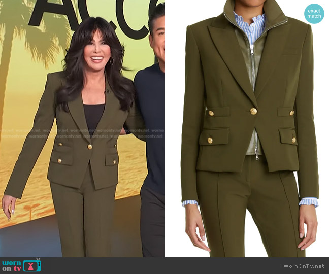 Veronica Beard Roya Crop Dickey Jacket worn by Marie Osmond on Access Hollywood