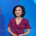 Vicky’s burgundy ruffle dress on Today