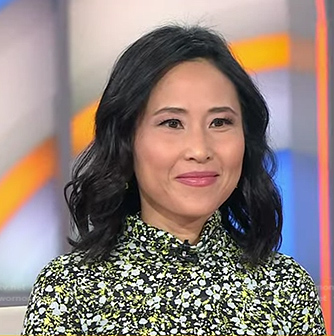 Vicky’s floral mock neck top on Today